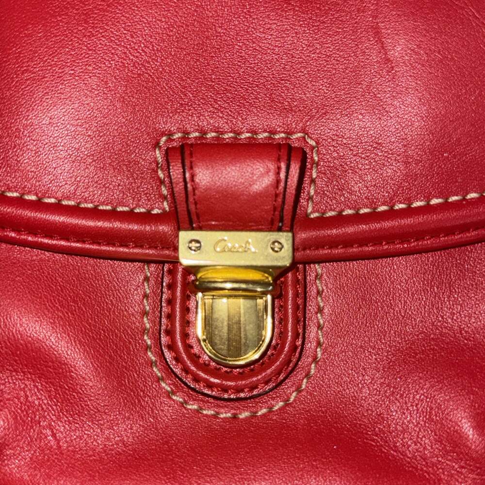 Coach Willis Legacy 70th Anniversary Vermillion Leather Handbag 19132 - Picture 2 of 3